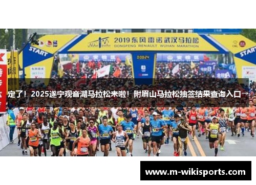定了！2025遂宁观音湖马拉松来啦！附眉山马拉松抽签结果查询入口→